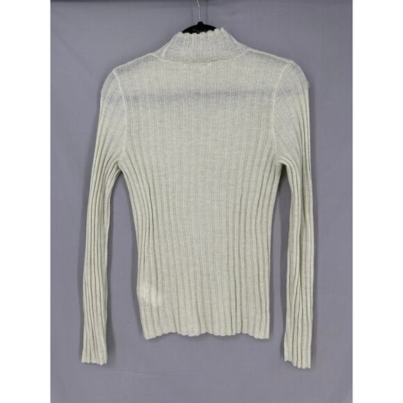 Madewell Sweater Womens Medium Green Alpaca Mockneck Cozy Pastel Sheer - Picture 3 of 8